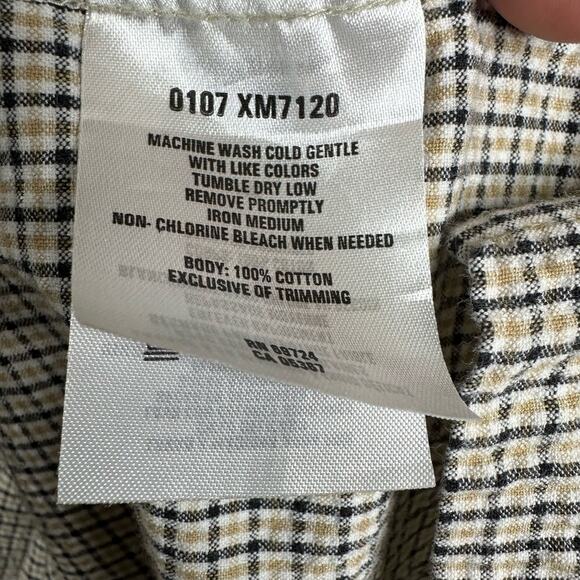 Columbia Mens size Large Short Sleeve Button Down Shirt Striped Checkered xm7120 - Picture 9 of 9